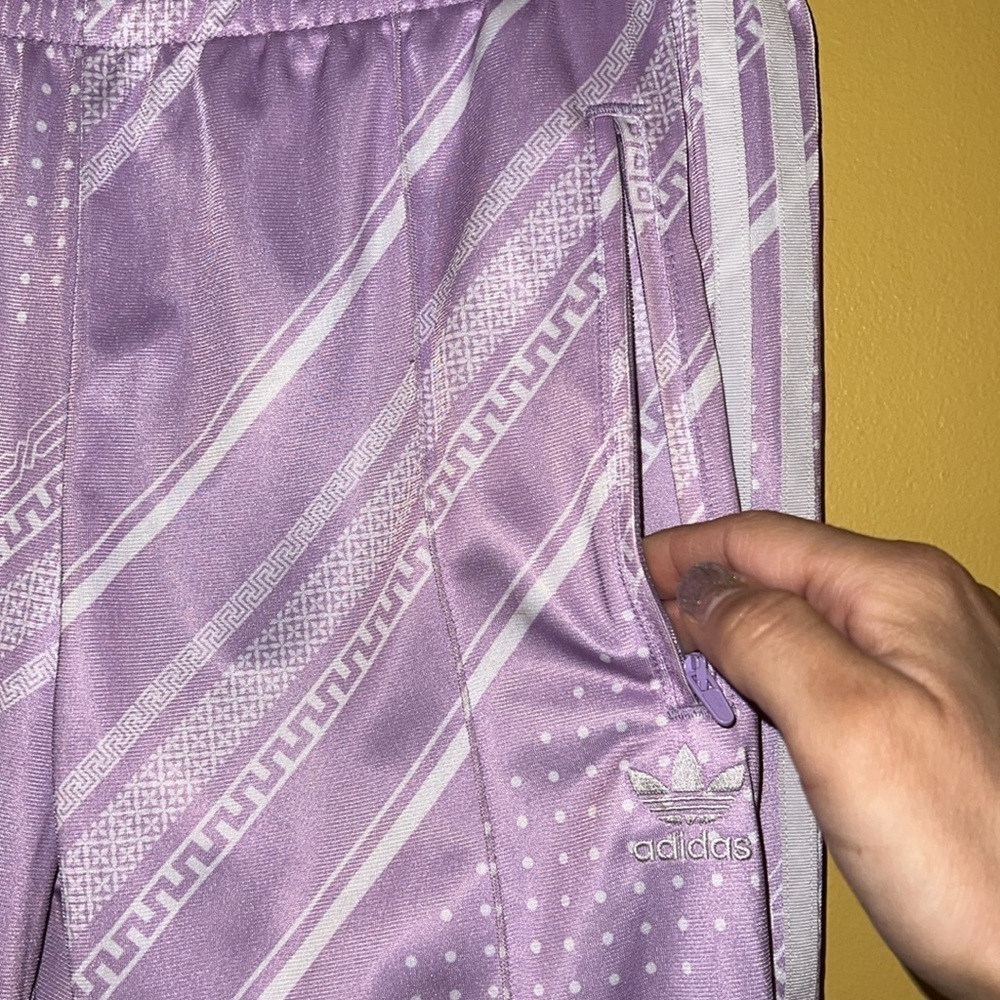 Adidas Bandana Print Lilac Track Pants Superstar - Picture 7 of 12